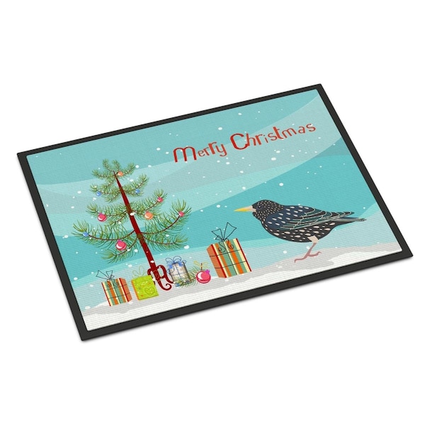 Carolines Treasures 24 x 36 in. Starling Merry Christmas Indoor or Outdoor Mat CK4492JMAT - main